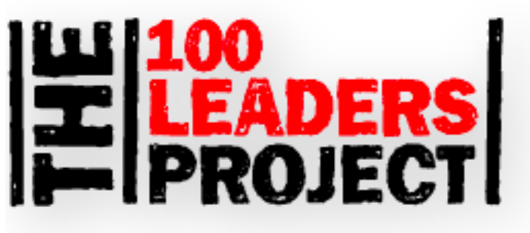 Graphic logo for 100 leaders project