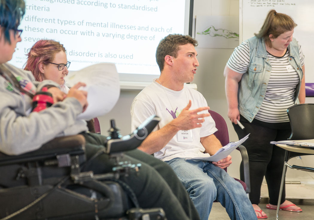 JFY members running a workshop