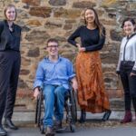 Photo shows (from left to right)  SDAC members Emily (Australian Science and Mathematics School) and Lily (Gawler & District College) and Project Officers Angus and Letitia. 